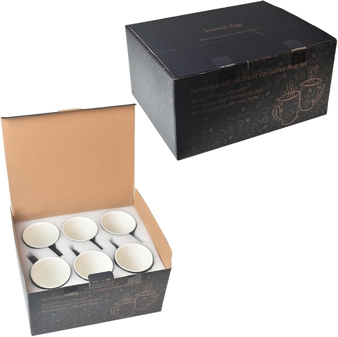 homEdge Porcelain Mug Set, 16 Ounces Cup - Image 9