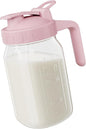 Breast Milk Pitcher, 32 oz Wide Mouth Glass Mason Jar | Dual Leak-Proof Lid by Junvpic