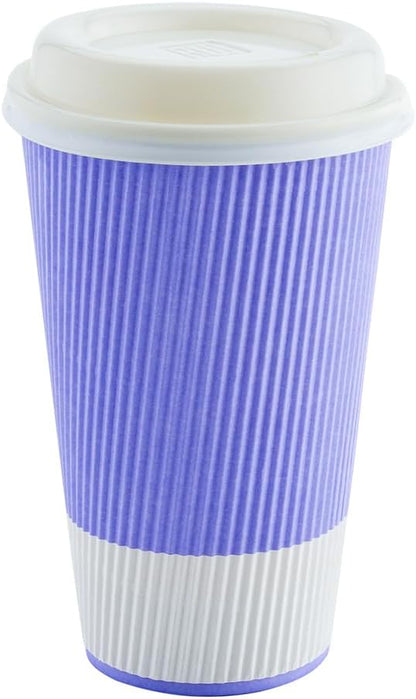 Restaurantware 16 Ounce Double Wall Disposable Coffee Cups, 500 Insulated Light - Image 8