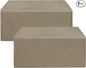 HolidayIdeas 2 Pack Fitted Tableclothes - 48 x 24 Inch - Taupe Rectangle Tablecloths for 4 Foot Tables, Polyester Fabric Table Covers for Parties, Holiday Dinner, Wedding, Trade Show