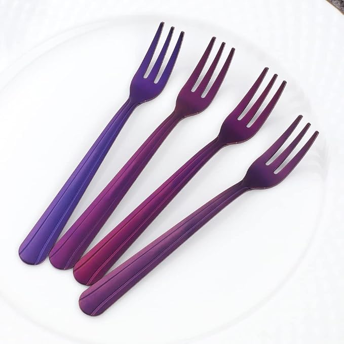Oyster Fork Set of 12, 5.4 Inch Stainless Steel Cocktail Forks, 3 Tines Mini - Image 3