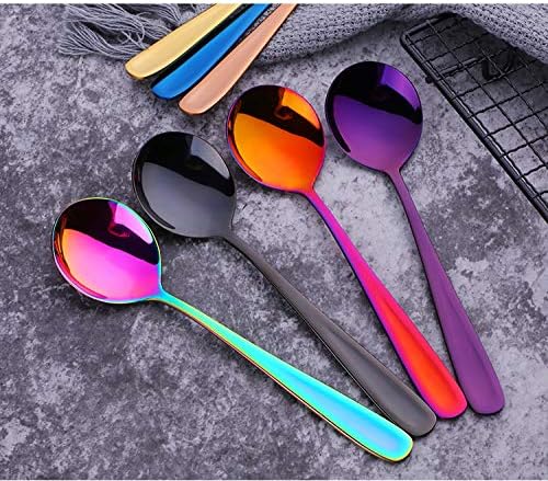 Buyer Star Bouillon Spoon Sets, 7-Inch Round Soup Spoons, Stainless Steel - Image 3