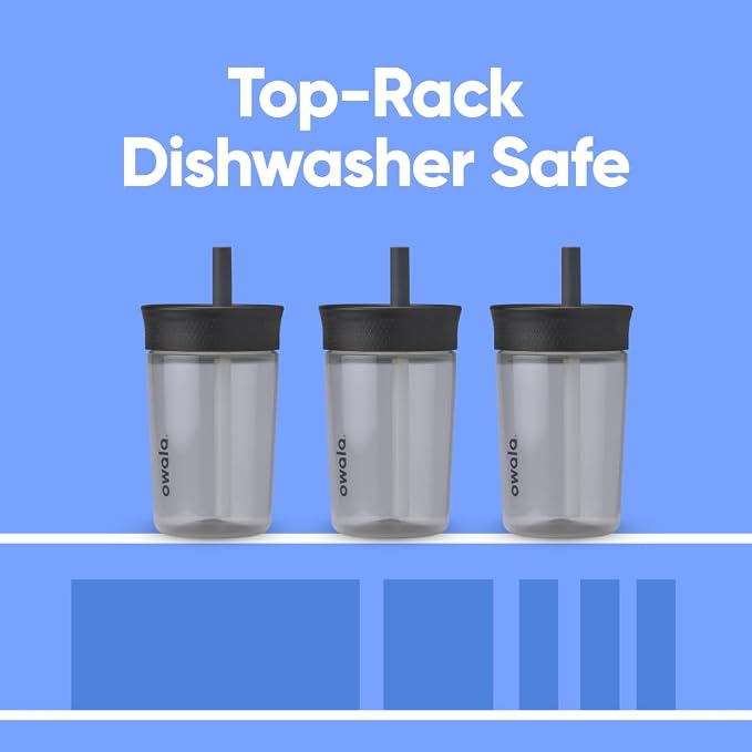 Owala Tumbler Kids Plastic Water Bottle 15 oz Skate Park | Spill-Resistant Lid - Image 5