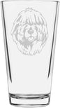 Puli Custom Personalized Dog Themed Etched All Purpose 16oz Pint Glass
