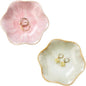 2PCS Lotus Leaf Shape Ring Holder Dish, Small Key Bowl, Ceramic Trinket Tray Jewelry Dish Organizing Necklace Earrings for Mom Friend Sister, All Jewelries Are NOT Included.Pink+Light Green.…