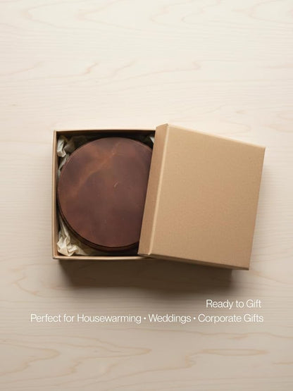 Real Natural Grain Leather Coasters – Durable Non-Slip Distressed Design - Image 6