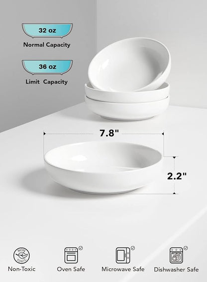 LE TAUCI Pasta Bowls 32 oz, Salad Bowls Set - Image 5