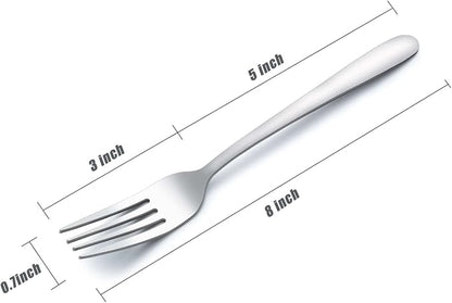 24 Pieces Dinner Forks, Forks Silverware, Food Grade Stainless Steel Flatware - Image 2