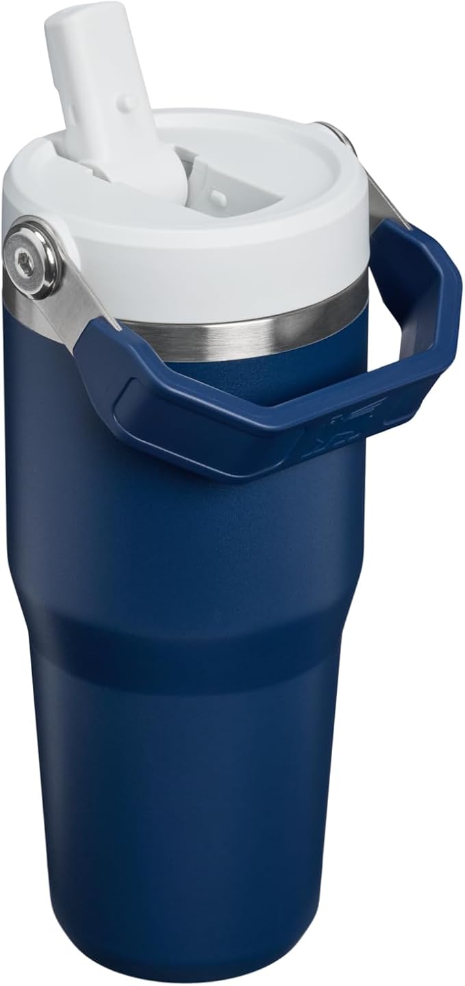 STANLEY IceFlow 2.0 Flip Straw Tumbler, 14 oz, Dark Navy | Easy Carry Handle | - Image 3