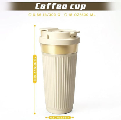 Vacuum Insulated Stainless Steel Travel Coffee Mug, Leak Proof Cup - Image 5