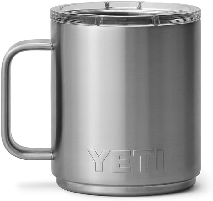 YETI Rambler 10 oz Ceramic Lined Stackable Mug, Vacuum Insulated, Stainless - Image 8