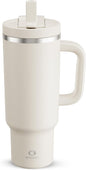 ENCOOL 40 oz Tumbler with Handle and Straw: Stainless Steel Insulated Tumbler by ENCOOL