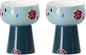 KAMMAK Tea Cup Set of 2 Small Tea Cups 2.1oz Blue Porcelain Tea Cup Set by KAMMAK