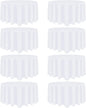 8 Pack White Round Tablecloth 108 Inch White Table Cloth Stain and Wrinkle Resistant Reusable and Washable Polyester Fabric Table Covers for Buffet Wedding Party and Banquet