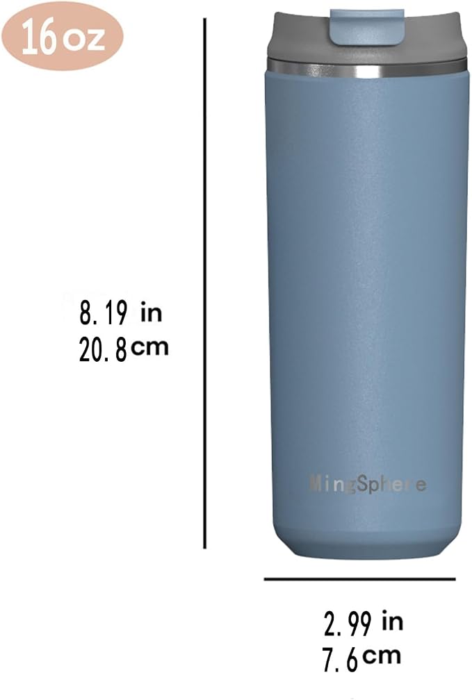 16oz Insulated Stainless Steel Coffee Cup - Image 2