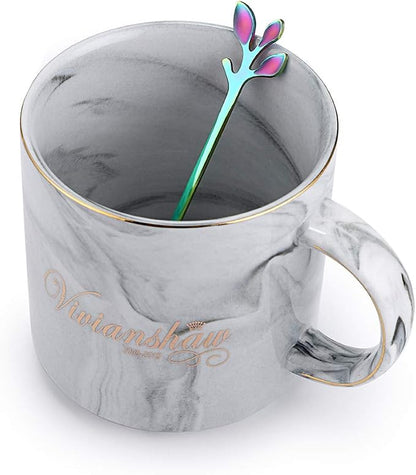 AnSaw Elegant Rainbow Leaf Coffee Spoons - Image 4