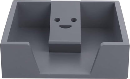 Bamboo Flat Napkin Holder with Weighted Arm Decorative Napkin Tray Dispenser for Table Kitchen Bathroom Dinning (grey)