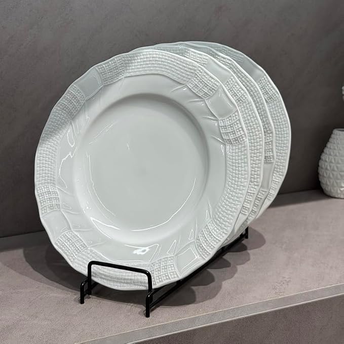 10 Inch Porcelain Dinner Plates Set of 4, Dishwasher safe, Microwave safe by Unknown