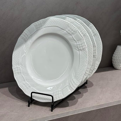 10 Inch Porcelain Dinner Plates Set of 4, Dishwasher safe, Microwave safe by Unknown
