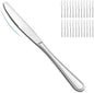 BEWOS 24-Piece Dinner Knives, 8.9-Inch Dinner Knife Set, Butter Knife, Food by BEWOS