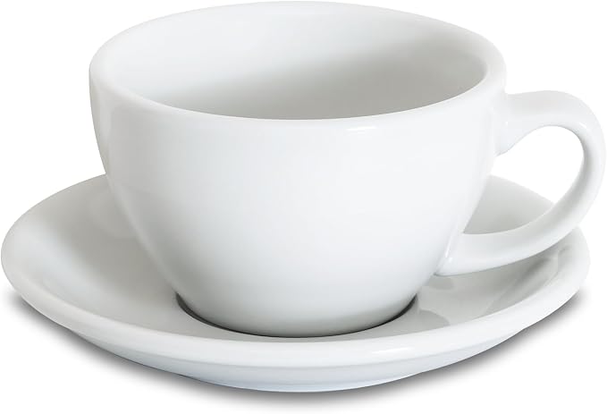 Loveramics Latte Art Mug with Saucer, 10 oz Ceramic Coffee cups with Round by LoveramicsUSA