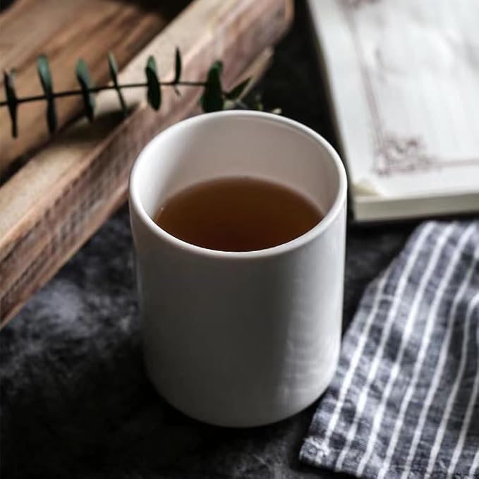 solid color ceramic handleless straight mug, drinking cups, toothbrush holder - Image 4