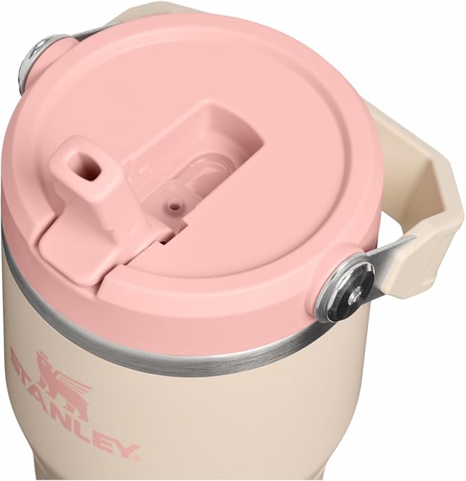 STANLEY IceFlow 2.0 Flip Straw Tumbler, 20 oz, Champagne | Easy Carry Handle | - Image 2