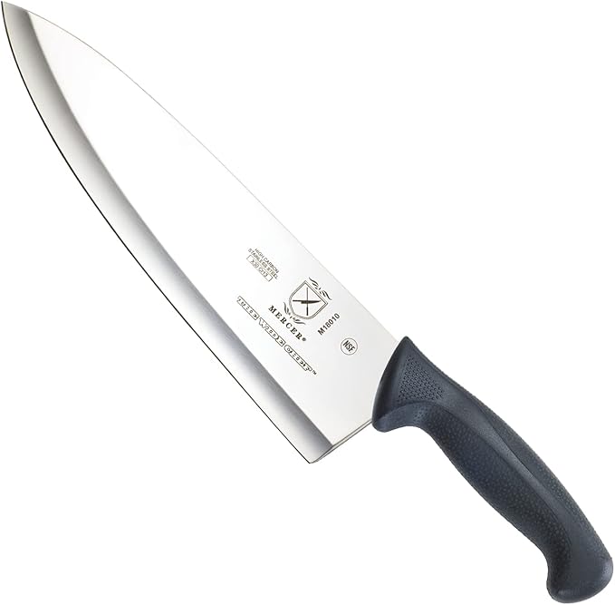 Mercer Culinary M18010 Millennia Black Handle, 10-Inch Wide Hollow Ground by MercerCulinary