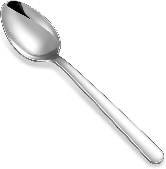 Premium Aline 4-Piece 6.4-Inch Teaspoon Set | 18/10 Stainless Steel Teaspoons; by KEAWELL