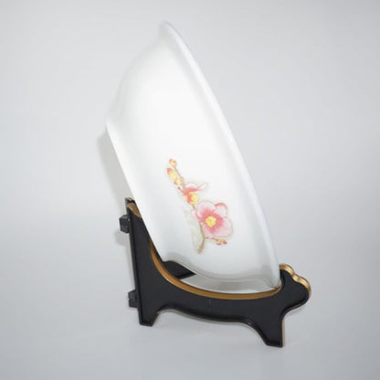 Artliving Display Stand Easel Bowl Stand for Display Large Deep Bowls, Platters and Deep Dishes Black Gold