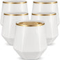 Oojami 40 Pack Disposable Plastic Wine Glasses Gold Rim 12 Oz | Diamond by Oojami