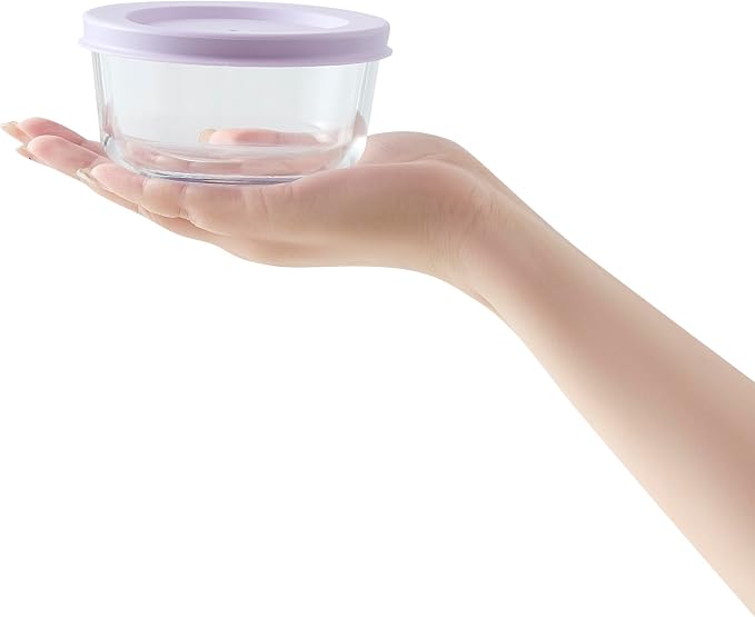 8-Piece Glass Food Storage Containers Set | 1-Cup, Leakproof | Microwave - Image 3
