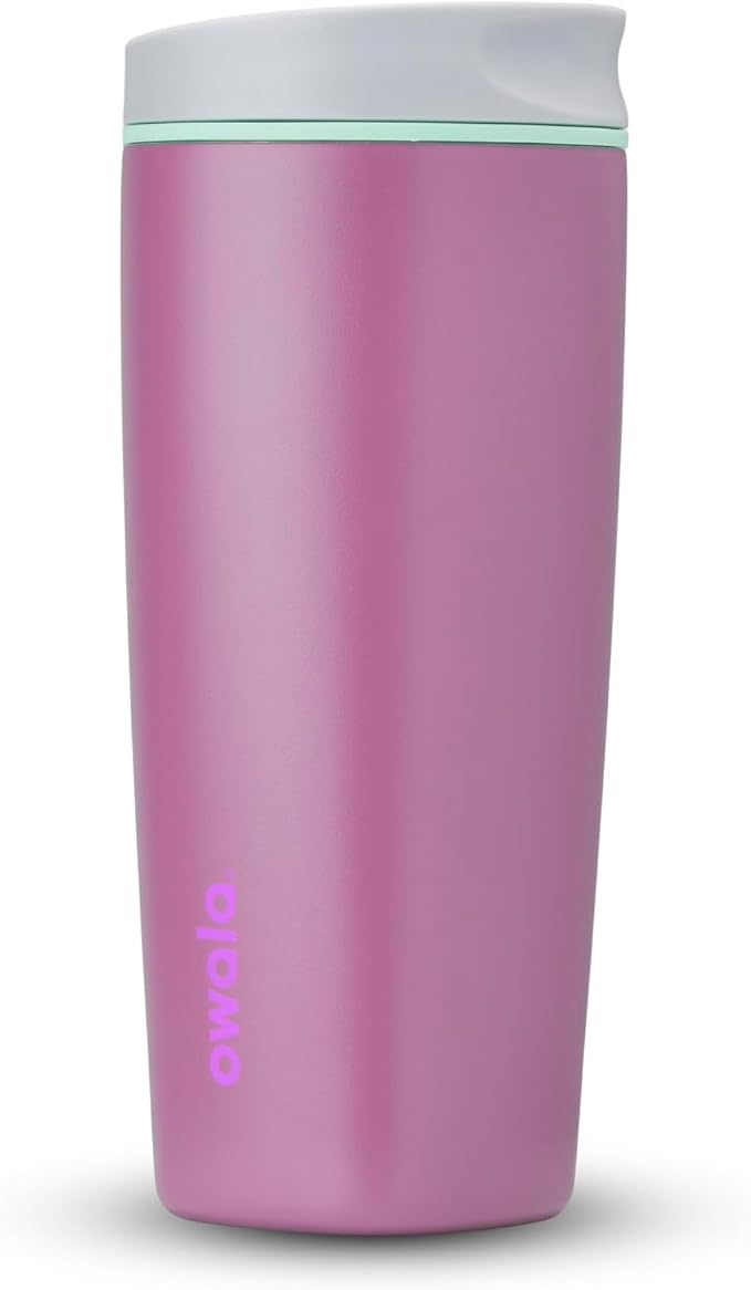 Owala SmoothSip Slider Insulated Stainless Steel Coffee Tumbler, Reusable Hot by Unknown