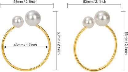 KPOSIYA Pearl Napkin Rings - Image 3