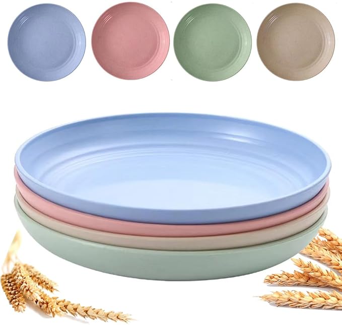 9 Inch Unbreakable Wheat Straw Plates by K+Y+KANGYUN