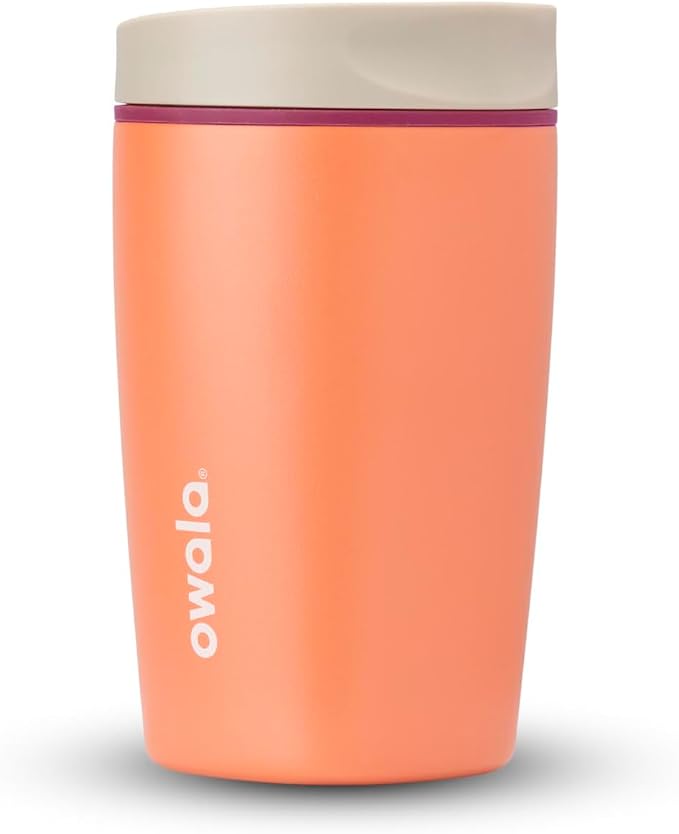 Owala SmoothSip Slider Insulated Stainless Steel Coffee Tumbler, Reusable Iced by Unknown