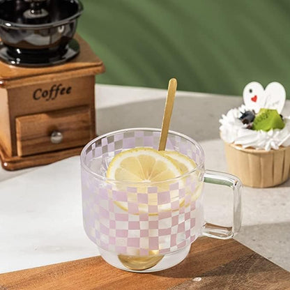 Glass Mug Cup, Microwave and Dishwasher Safe, Cylindrical by RYUHYF