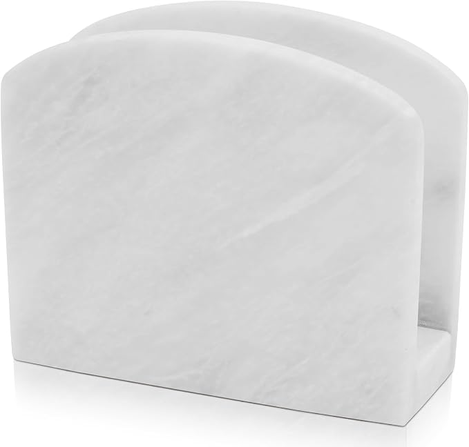 Radicaln Marble Napkin Holder 5.5" Inch White Handmade Dining Table Napkins by RADICALn