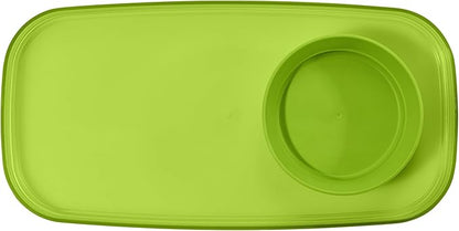 madesmart dipware Small Serving Plate, Stackable & Removable Dip Bowl for Salsa, Queso, Salad, Olives, Dishwasher & Microwave Safe, Multipurpose Plate & Bowl, Lime