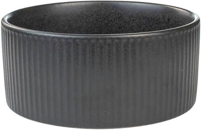 Sango 12 Pieces Stoneware Fluted Dinnerware Set, Modern Black Dishes for 4, Premium Serving Plates and Bowls Sets, Chip & Scratch Resistant, Ceramic Kitchen Dish, Microwave & Dishwasher Safe, Anderson