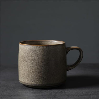 12oz Japanese Style Minimalistic Asian Rustic Reactive Glaze Ceramic Pottery - Image 6