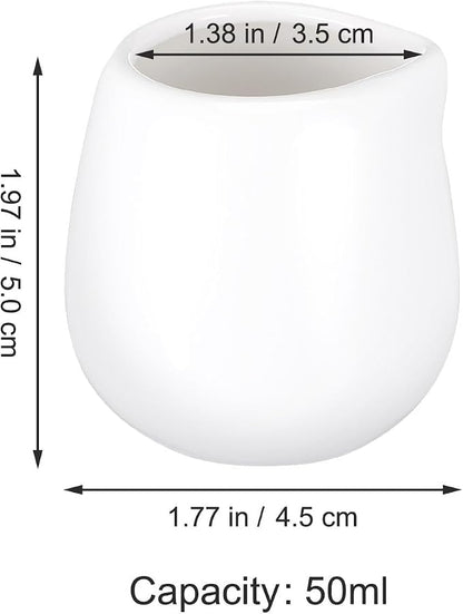 ULTECHNOVO 12 Pcs Ceramic Creamer Pitchers, Mini Milk Jugs - Image 2