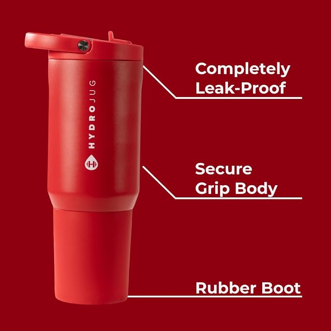 HydroJug Sport 20 oz Insulated Stainless Steel Water Bottle, Alumni Red - Image 2