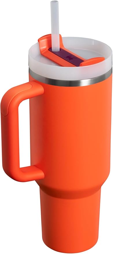 STANLEY Quencher H2.0 Flow State Tumbler, 40 oz, Tigerlily Plum | Handle and - Image 2