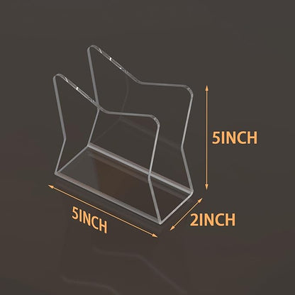 SILUT 2 Pack Clear Napkin Holder for Table, Kitchen Napkins Holder, Cocktail Napkin Holder, Napkin Dispenser for for Restaurant, Bar napkin holder, Napkin Freestanding Holder