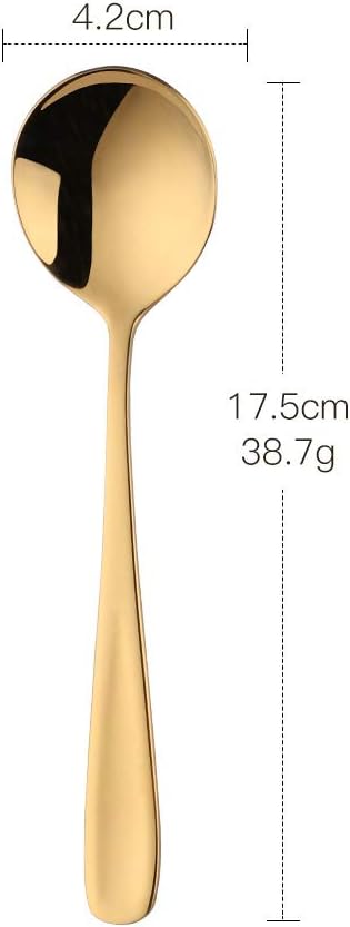 Buyer Star Bouillon Spoon Sets, 7-Inch Round Soup Spoons, Stainless Steel - Image 7