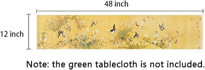 Asian Style Bamboo Table Runner, Ancient Chinese Paintings Zen Table Mat - Image 5