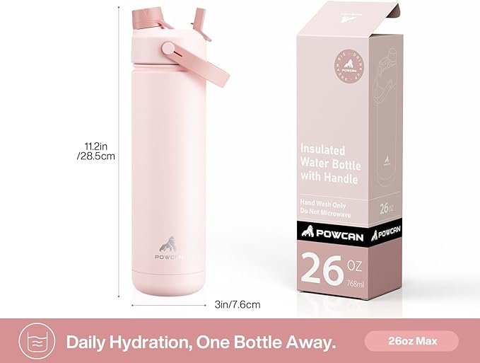 POWCAN 26 oz Insulated Water Bottle - Image 6
