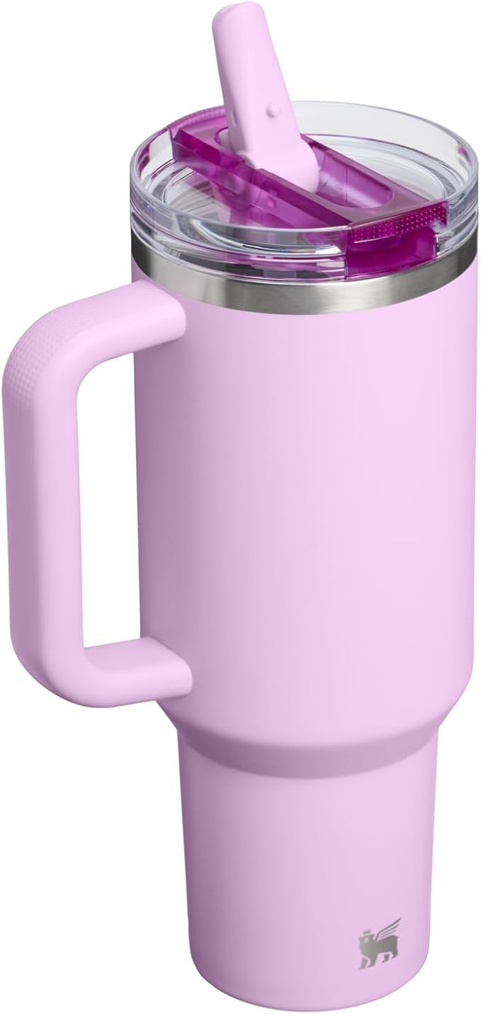 STANLEY Quencher ProTour Flipstraw Tumbler, 40 oz, Soft Orchid | Built-In Straw - Image 3