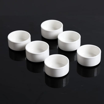 1 oz Mini Porcelain Ramekins Set of 6 （White） | Set of 6 mini ramekins - Image 6